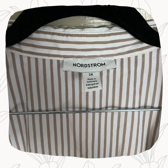 Nordstrom Striped Button-Down Midi Dress – Size 2X - Picture 4 of 8